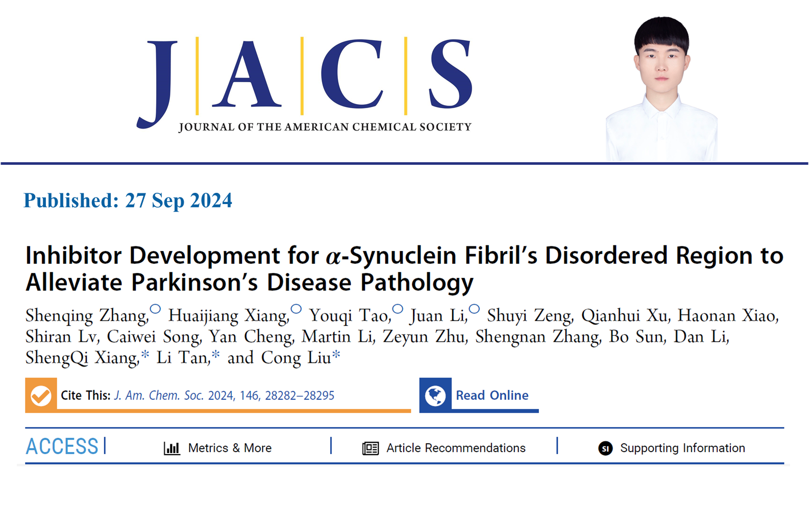 Congratulations to Shenqing Zhang!